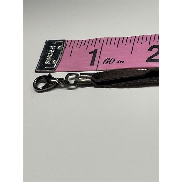 Seasonal Whispers Necklace Brown Suede Ribbon Starburst Flower Rhinestones AL2.3 - Picture 13 of 16